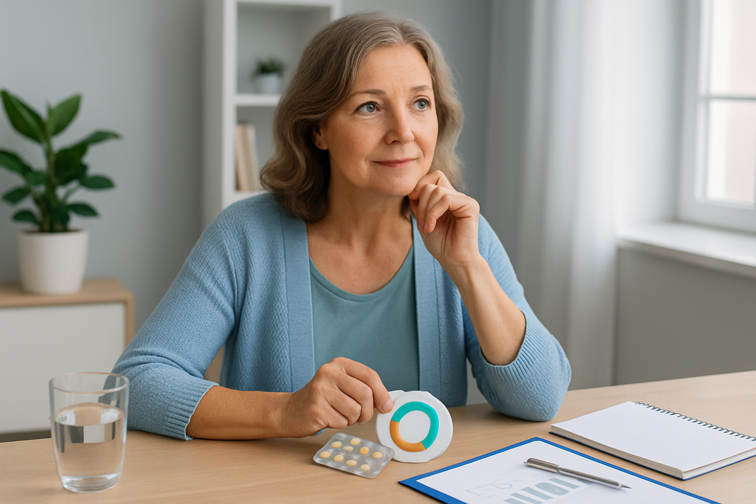 Frau im Gespräch mit Ärztin über das Absetzen der Hormonersatztherapie